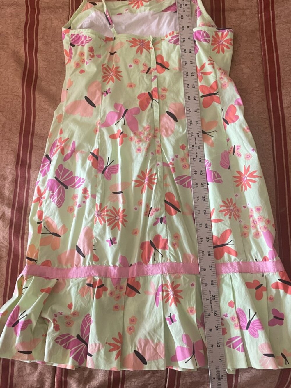 Lilly Pulitzer spaghetti strap dress. Butterfly Theme Size 4 Cotton - Picture 3 of 10